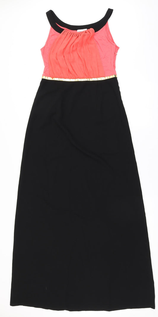 Almost Famous Womens Black  Rayon A-Line  Size 8  Round Neck Zip