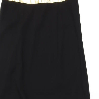 Almost Famous Womens Black  Rayon A-Line  Size 8  Round Neck Zip