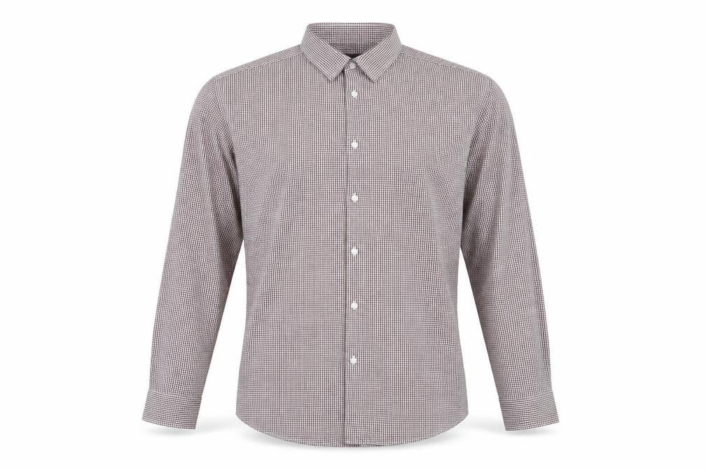 Mens UK Size 16 Primark Red  Button-Up Long Sleeve Casual Shirt