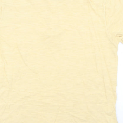 Matalan  Mens Yellow  100% Cotton  Polo Size M Collared Button