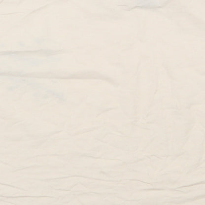 Primark  Womens Beige  100% Cotton Cropped T-Shirt Size 12 Round Neck