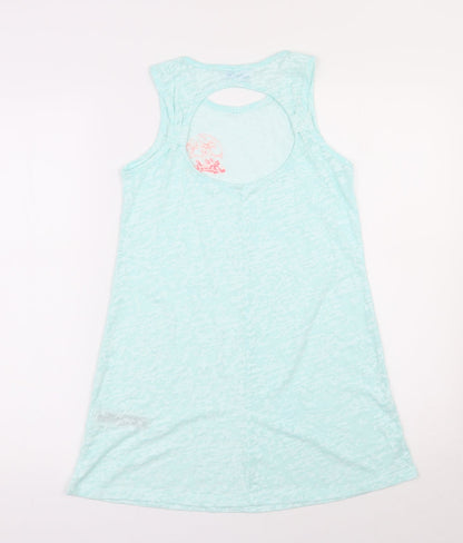 Primark Girls Green  Polyester Tunic Tank Size 10-11 Years Round Neck Pullover