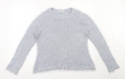 Womens UK Size L Peacocks Blue Pullover Jumper
