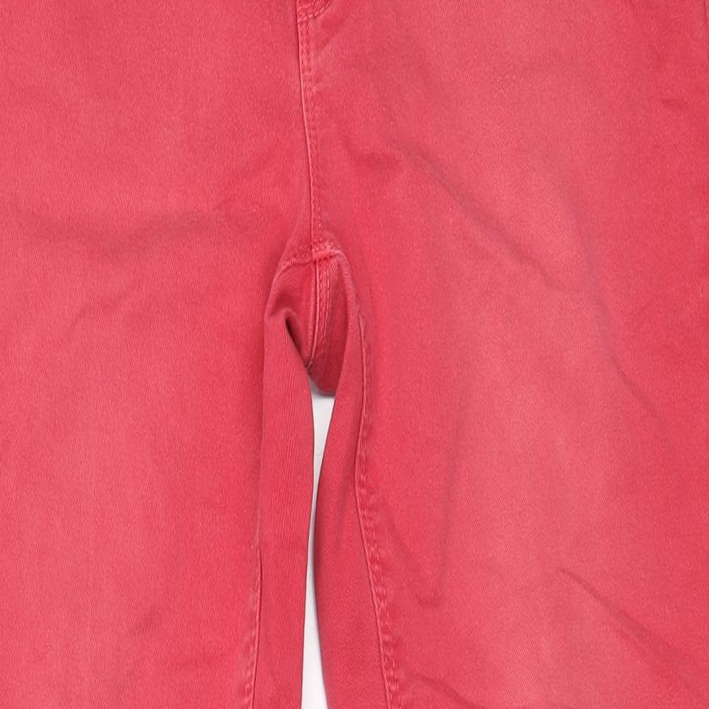 Dorothy Perkins Womens Pink  Cotton Skinny Jeans Size 8 L29 in Regular Tie