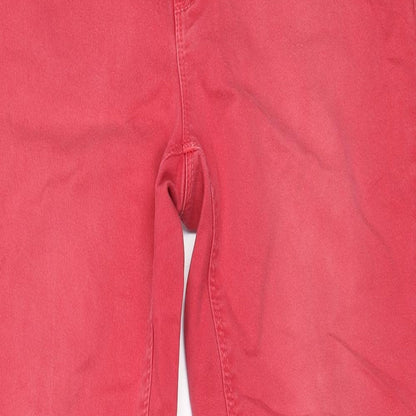 Dorothy Perkins Womens Pink  Cotton Skinny Jeans Size 8 L29 in Regular Tie