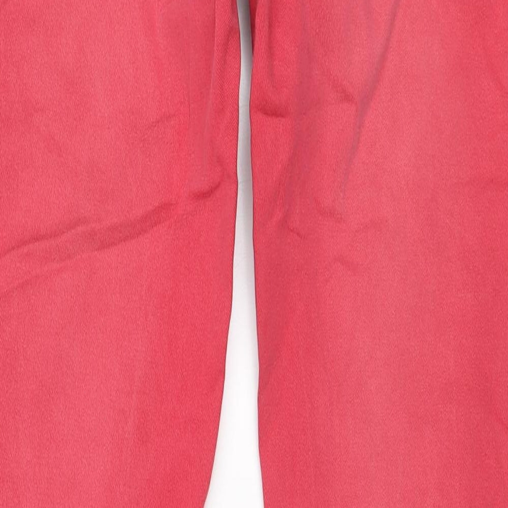 Dorothy Perkins Womens Pink  Cotton Skinny Jeans Size 8 L29 in Regular Tie