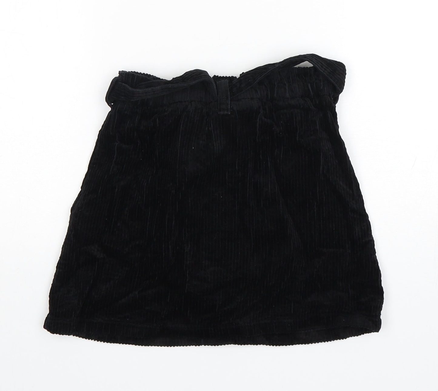 NEXT Girls Black  Cotton A-Line Skirt Size 9 Years  Regular Button