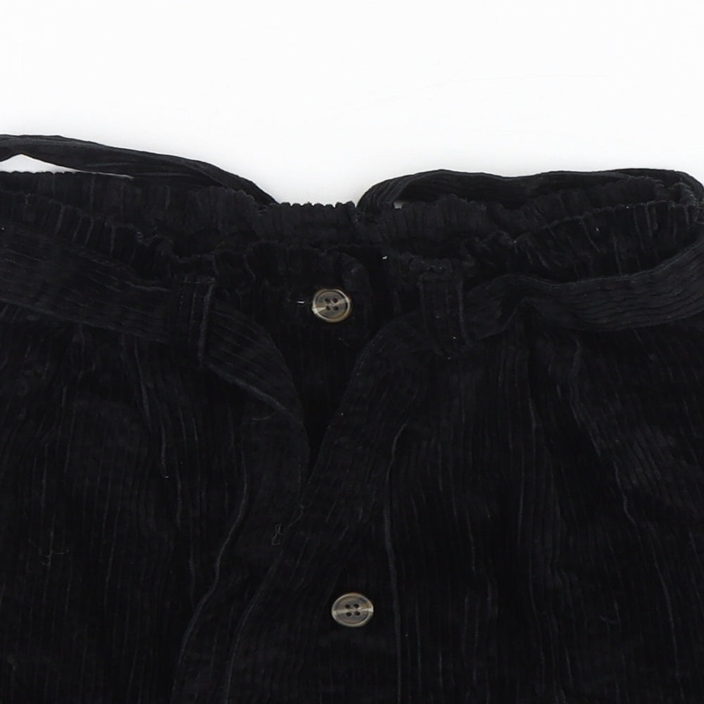 NEXT Girls Black  Cotton A-Line Skirt Size 9 Years  Regular Button