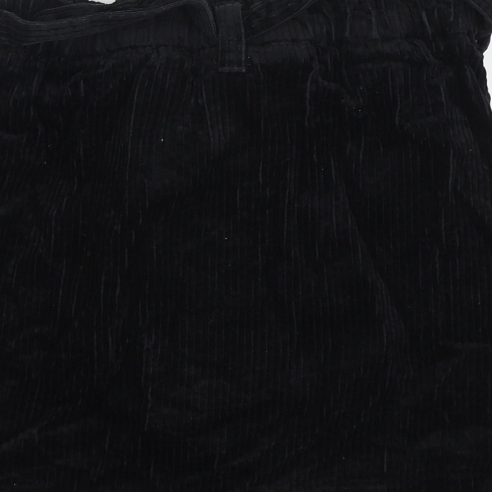 NEXT Girls Black  Cotton A-Line Skirt Size 9 Years  Regular Button