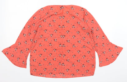 Womens UK Size 10 Warehouse Pink Basic Blouse