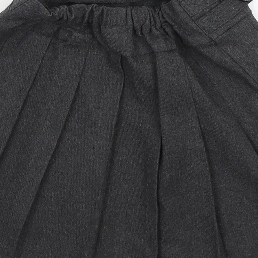 TU Girls Grey  Polyester Pleated Skirt Size 5 Years  Regular  - School Wear