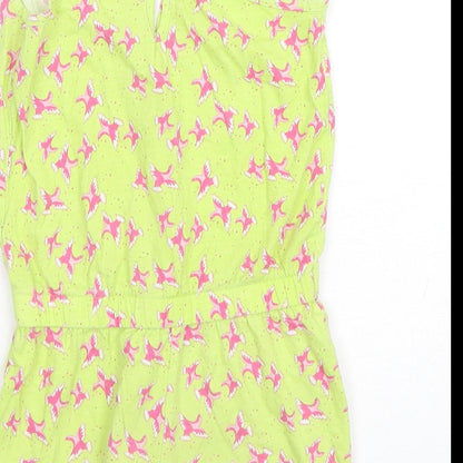St Bernard Girls Multicoloured Geometric Cotton Playsuit One-Piece Size 6 Years  Pullover - Bird Print