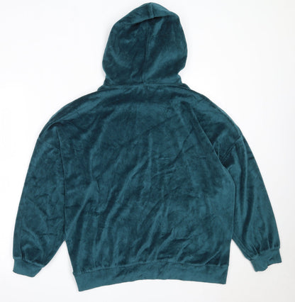 Sparkle & Fade Womens Blue  Cotton Pullover Hoodie Size S