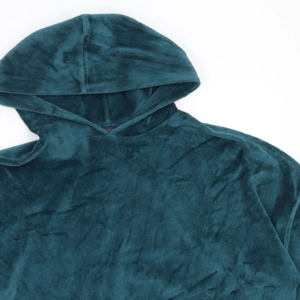 Sparkle & Fade Womens Blue  Cotton Pullover Hoodie Size S
