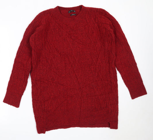 Womens UK Size M Zara Red Pullover Jumper