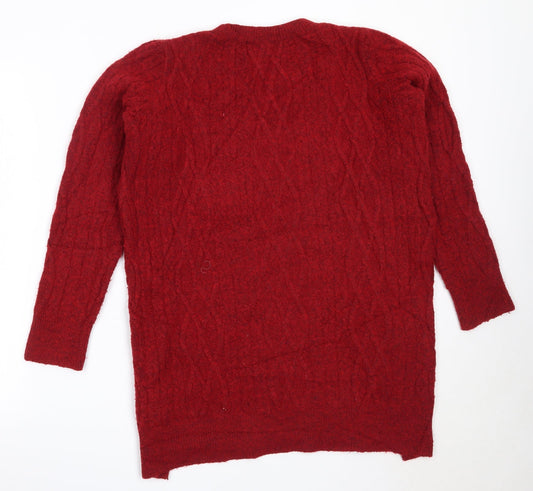 Womens UK Size M Zara Red Pullover Jumper