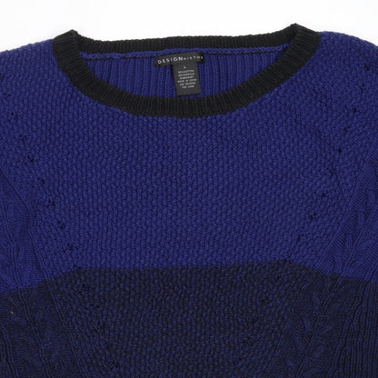 Womens UK Size L Design History Blue Pullover Jumper