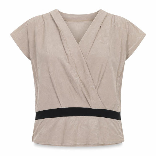 Womens UK Size 14 Minuet Beige Basic Blouse