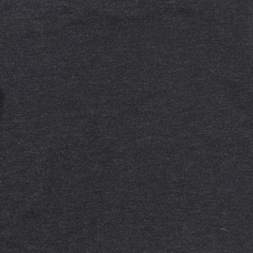 Womens UK Size 4 Topshop Grey Basic T-Shirt
