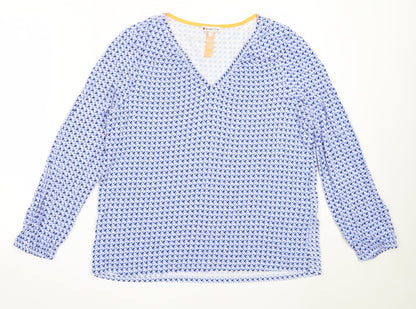 Womens UK Size 14 Street One Blue Basic T-Shirt