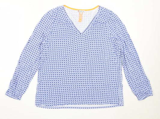 Womens UK Size 14 Street One Blue Basic T-Shirt