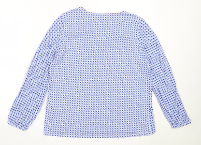 Womens UK Size 14 Street One Blue Basic T-Shirt