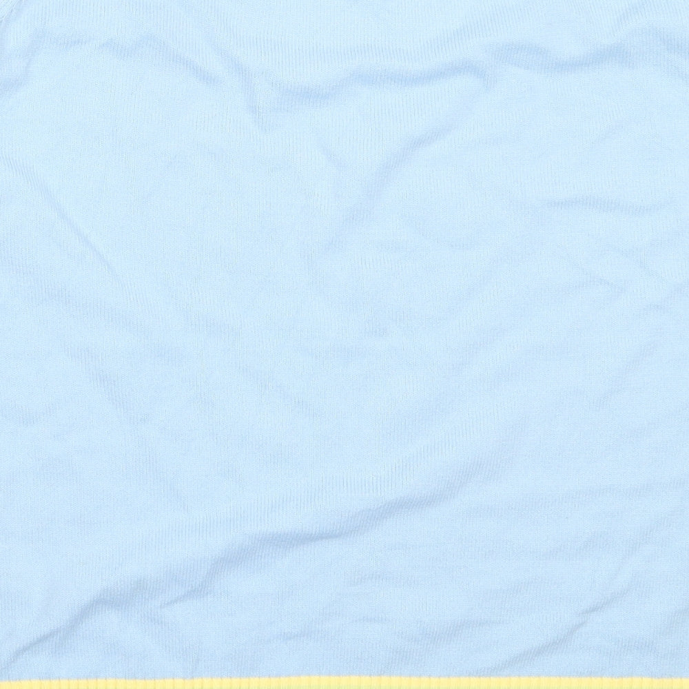 Etam Womens Blue Round Neck  Cotton Pullover Jumper Size L