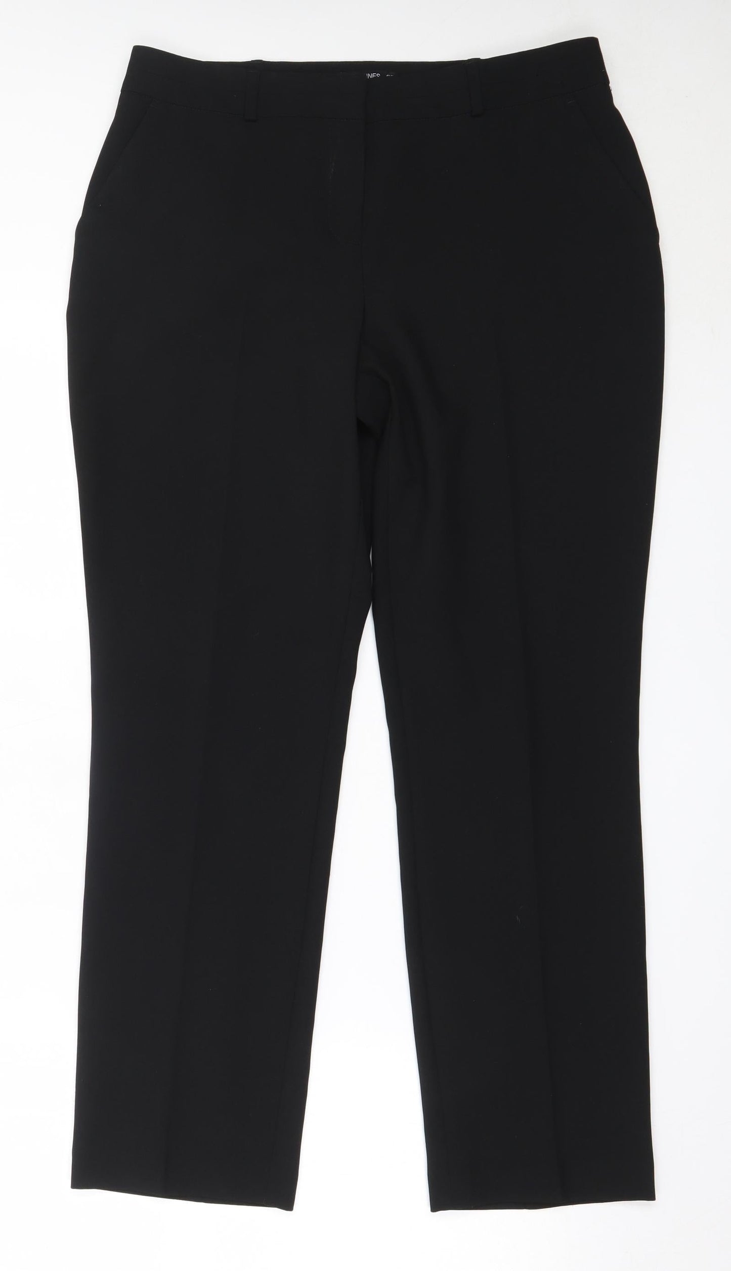Womens UK Size 12 Dunnes Stores Regular Fit  Black Trousers