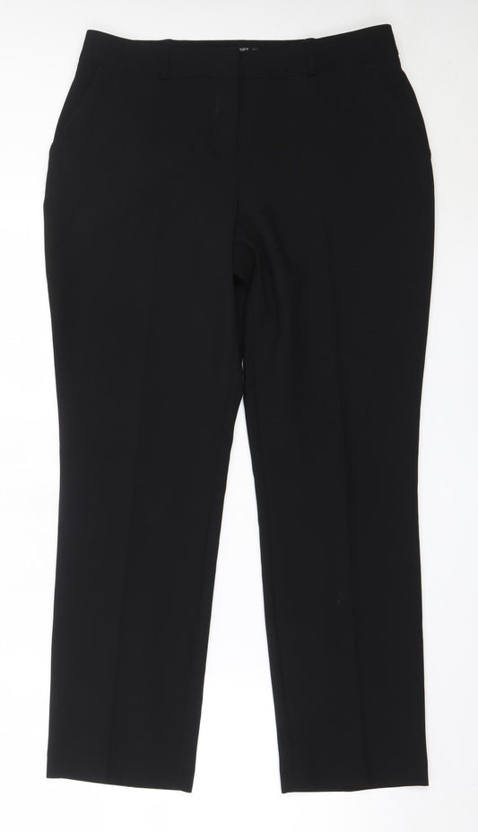 Womens UK Size 12 Dunnes Stores Regular Fit  Black Trousers