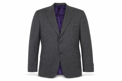 Front view of Marks & Spencer men’s grey wool jacket blazer, size XL