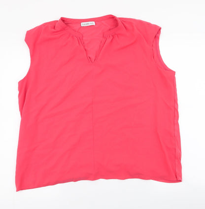Womens UK Size XL Gallery Pink Jersey Blouse