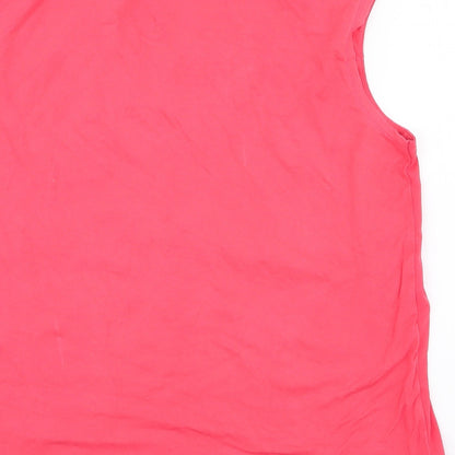 Womens UK Size XL Gallery Pink Jersey Blouse