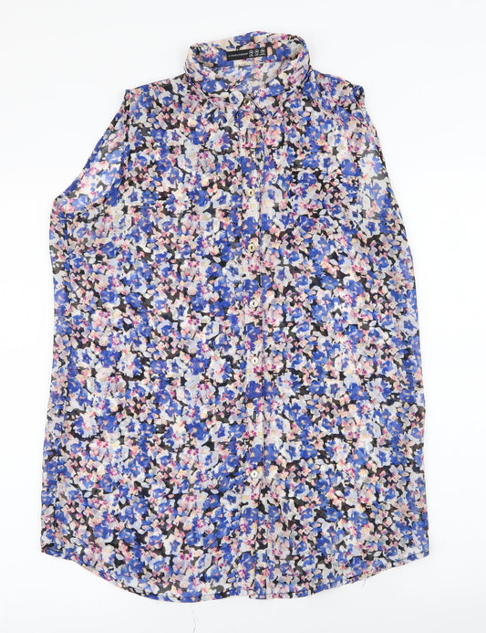 Womens UK Size 10 Atmosphere Multicoloured Basic Blouse