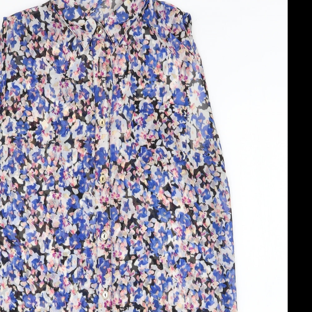 Womens UK Size 10 Atmosphere Multicoloured Basic Blouse
