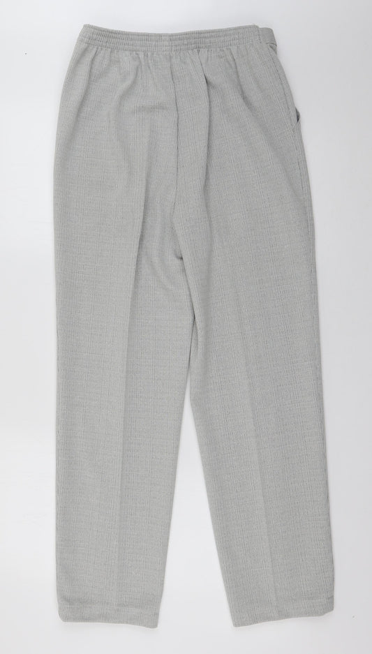 St Michael Womens Grey  Polyester Trousers  Size 12 L28 in Regular