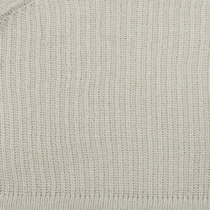 Cecilia Fashion Womens White Square Neck  Acrylic Pullover Jumper Size M