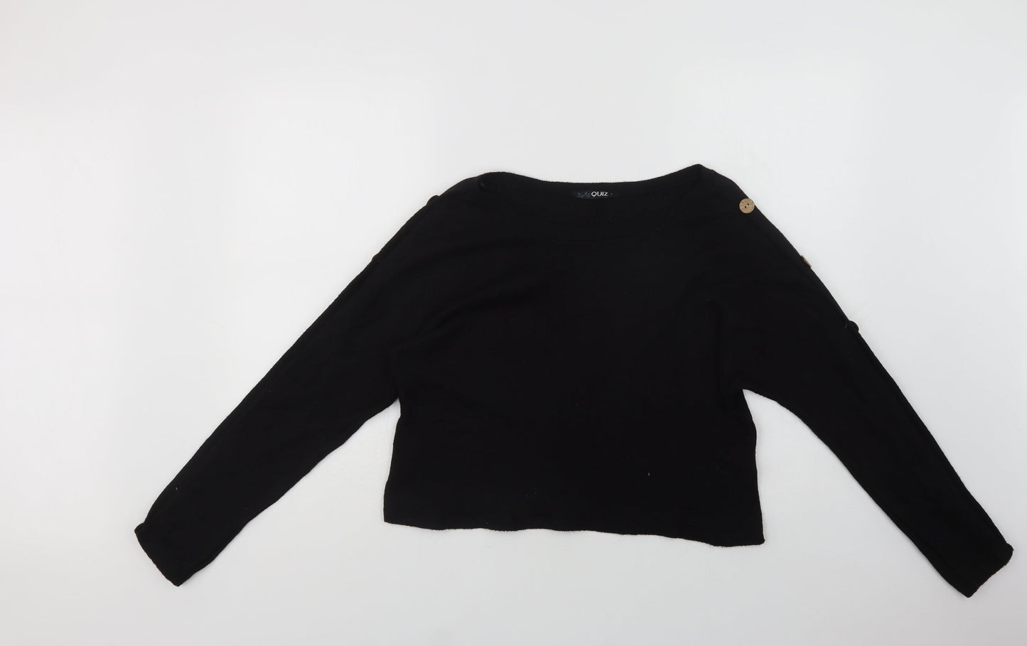 Womens UK Size S Quiz Black Pullover Jumper