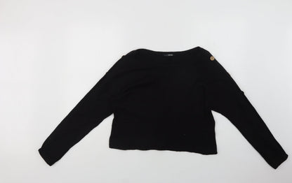 Womens UK Size S Quiz Black Pullover Jumper
