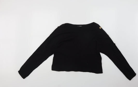 Womens UK Size S Quiz Black Pullover Jumper