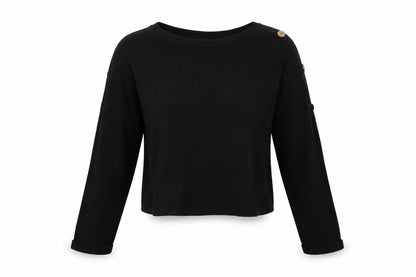 Womens UK Size S Quiz Black Pullover Jumper