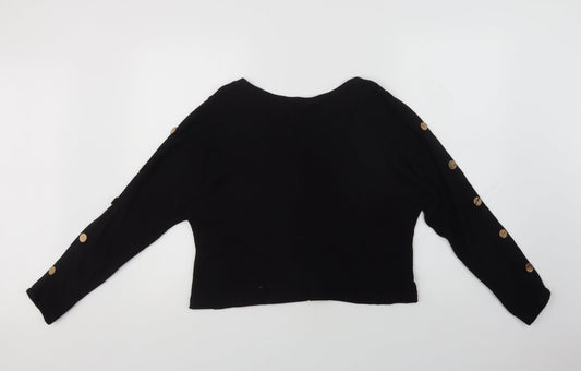Womens UK Size S Quiz Black Pullover Jumper