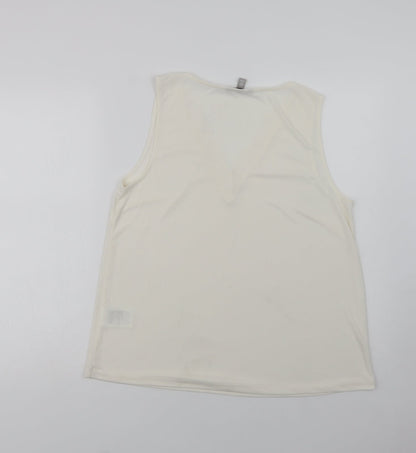 Womens UK Size M H&M Ivory Basic Blouse