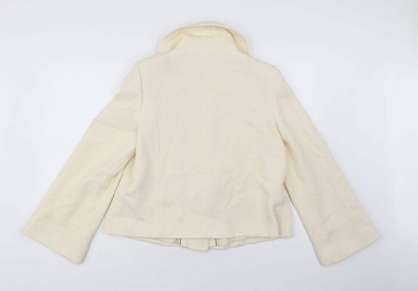 Womens UK Size 12 Marks and Spencer Ivory Pea Coat