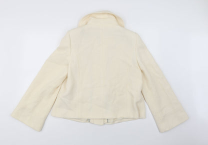 Womens UK Size 12 Marks and Spencer Ivory Pea Coat