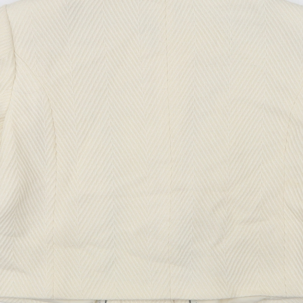 Womens UK Size 12 Marks and Spencer Ivory Pea Coat