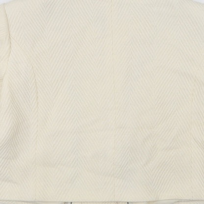Womens UK Size 12 Marks and Spencer Ivory Pea Coat
