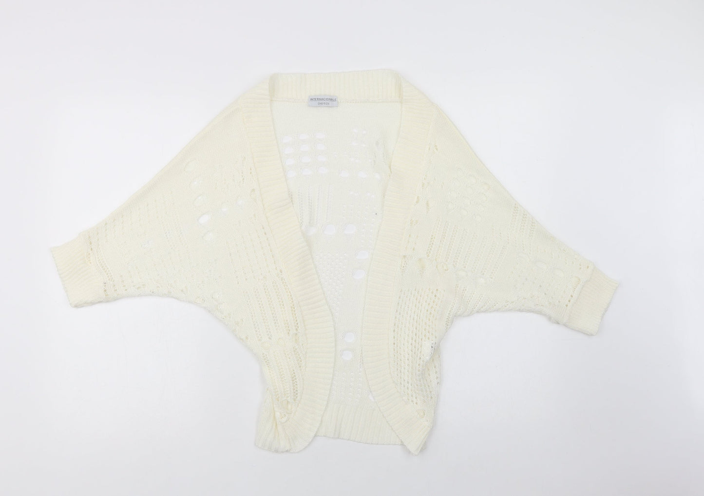 Womens UK Size One Size Internacionale Ivory Cardigan Jumper