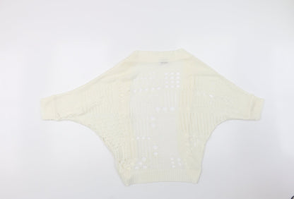 Womens UK Size One Size Internacionale Ivory Cardigan Jumper