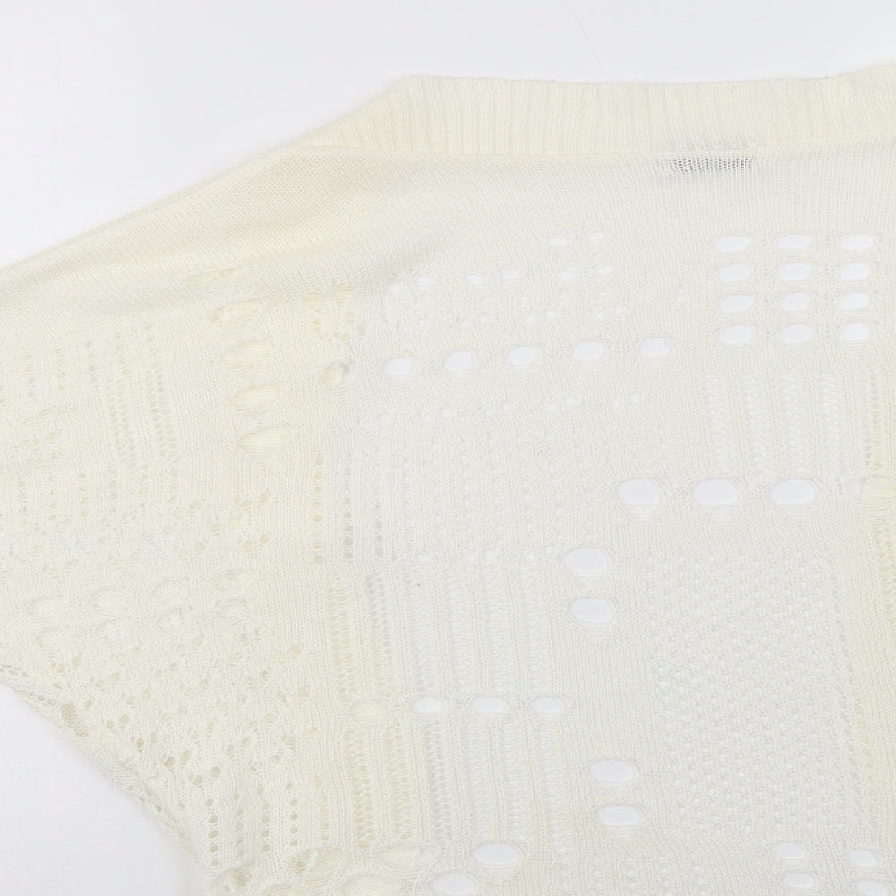 Womens UK Size One Size Internacionale Ivory Cardigan Jumper