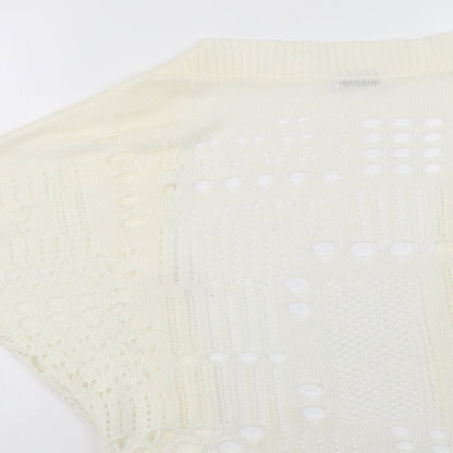 Womens UK Size One Size Internacionale Ivory Cardigan Jumper